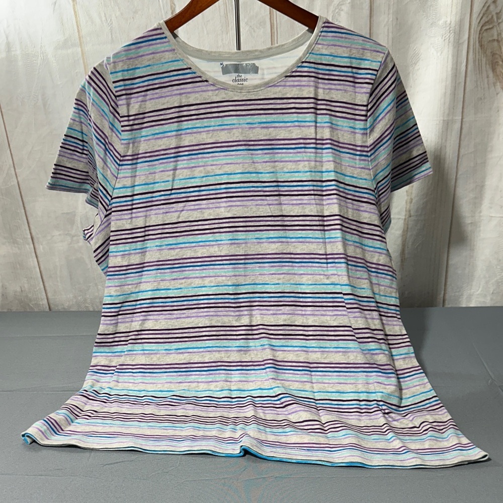 Croft & Barrow Multicolor Striped Short Sleeve Tee